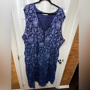 Dreams Co Maxi Navy Lilac Royal with Lace Dress
